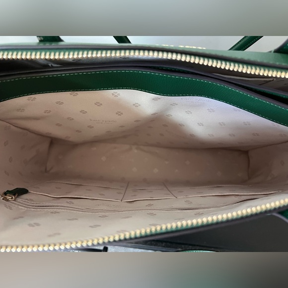 Stunning green Kate Spade zippered pebble tote - Picture 8 of 16